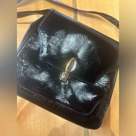 Leather lined black bag - Picture 2 of 3
